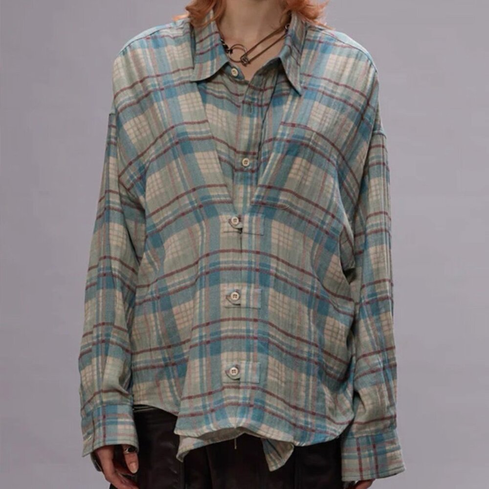 R13 Blue Double Front Shirt XS